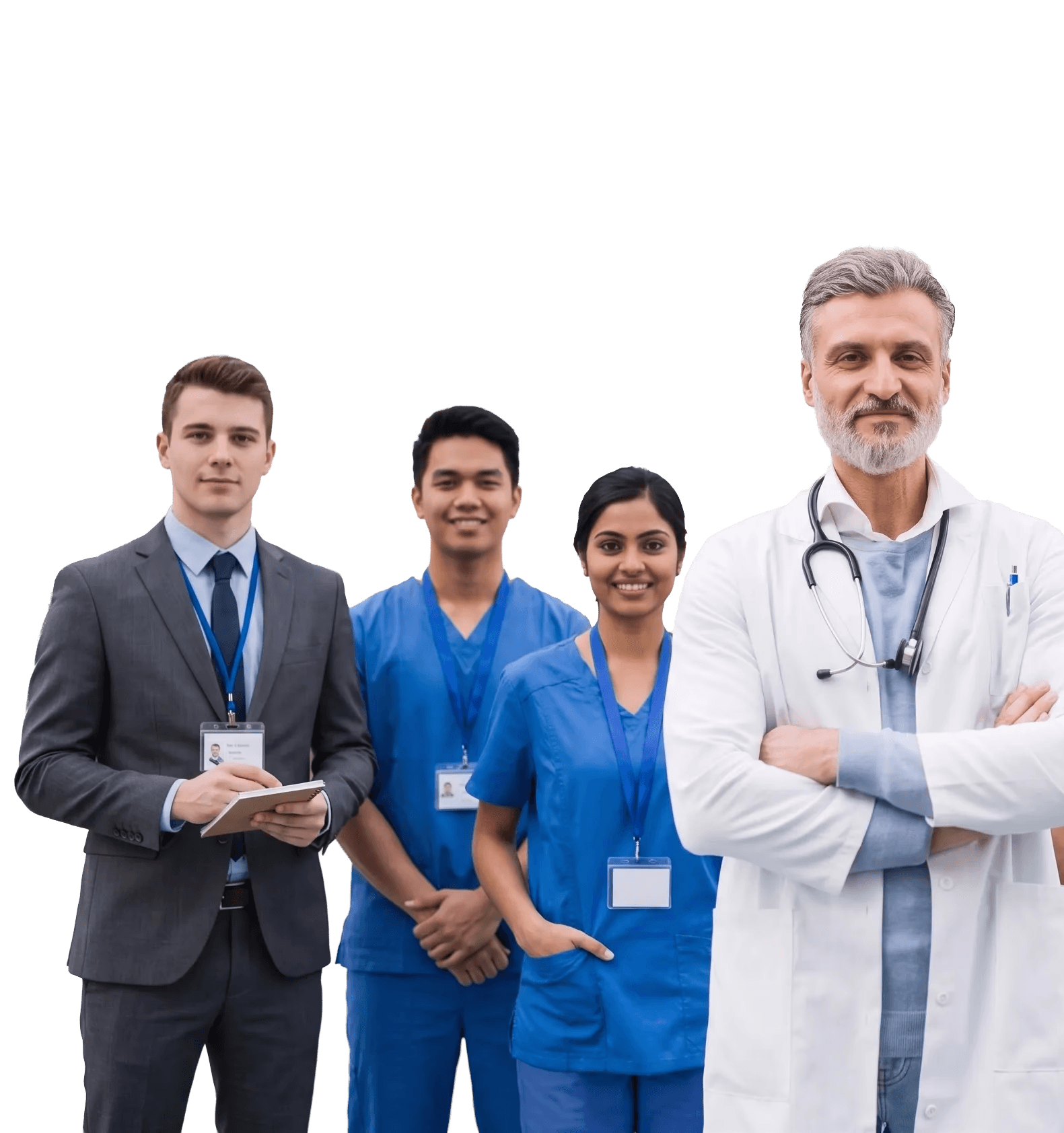 Four NewMedSkills clinicians standing together